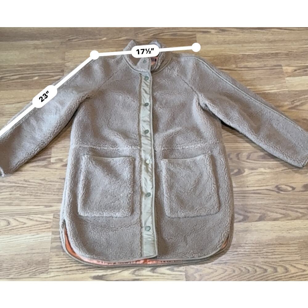 Veronica Beard Sullie Teddy Coat Tan Faux Shearling Sherpa Jacket Women’s L - Picture 5 of 11